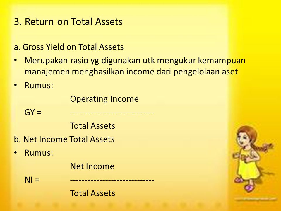 3. Return on Total Assets a. Gross Yield on Total Assets