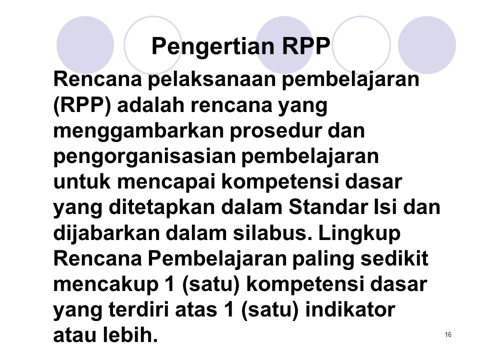 Pengertian RPP