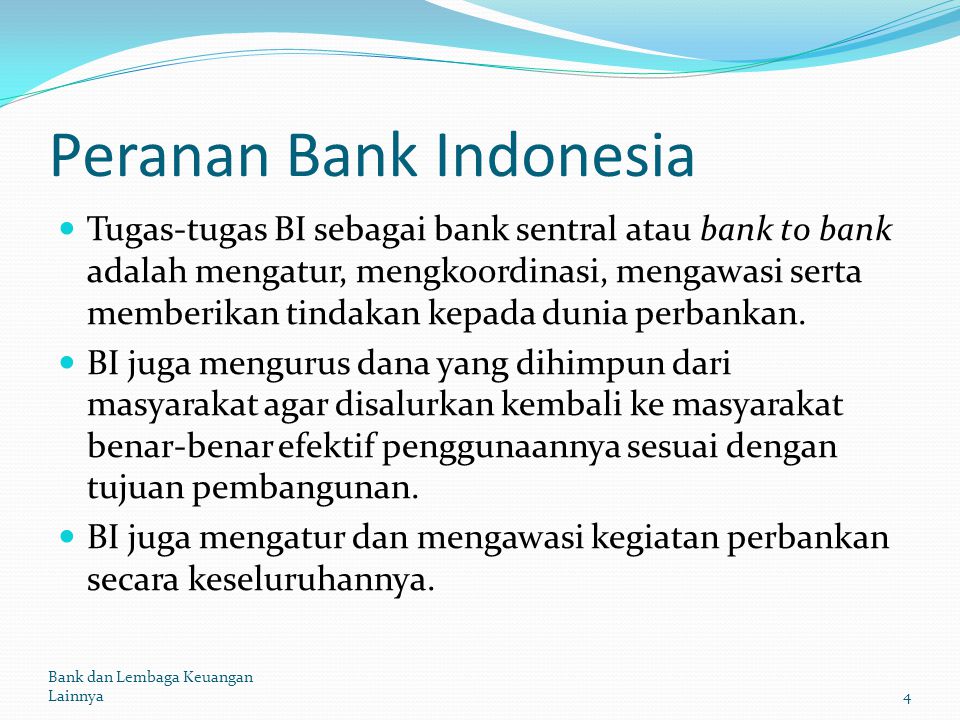 Peranan Bank Indonesia