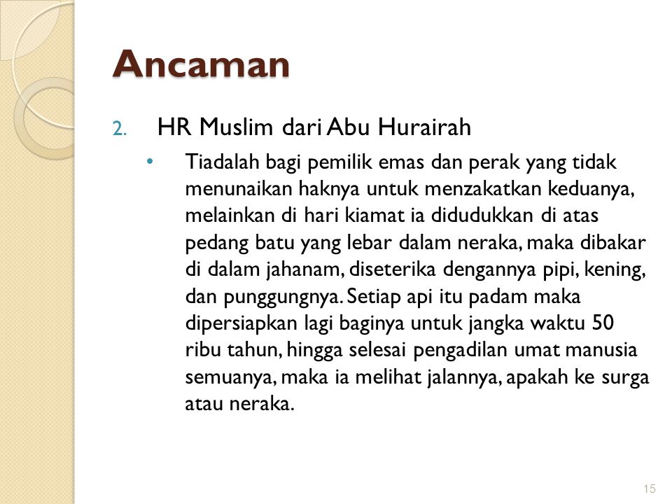 Ancaman HR Muslim dari Abu Hurairah