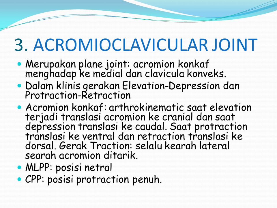 3. ACROMIOCLAVICULAR JOINT