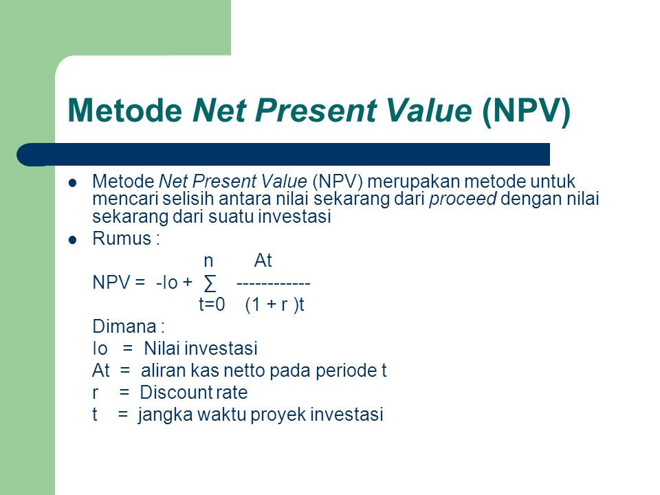 Cara Mencari Npv Dan Irr Dengan Excel 2021