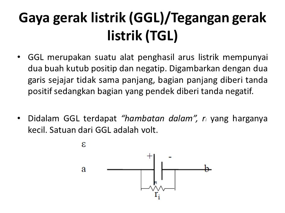 Gaya gerak listrik (GGL)/Tegangan gerak listrik (TGL)