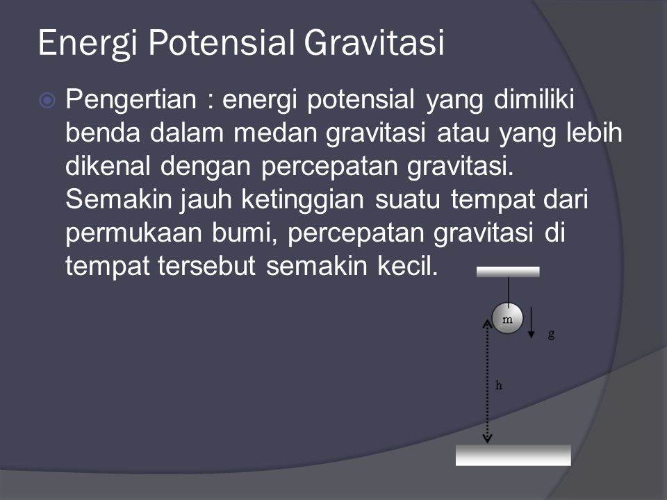 Energi Potensial Gravitasi
