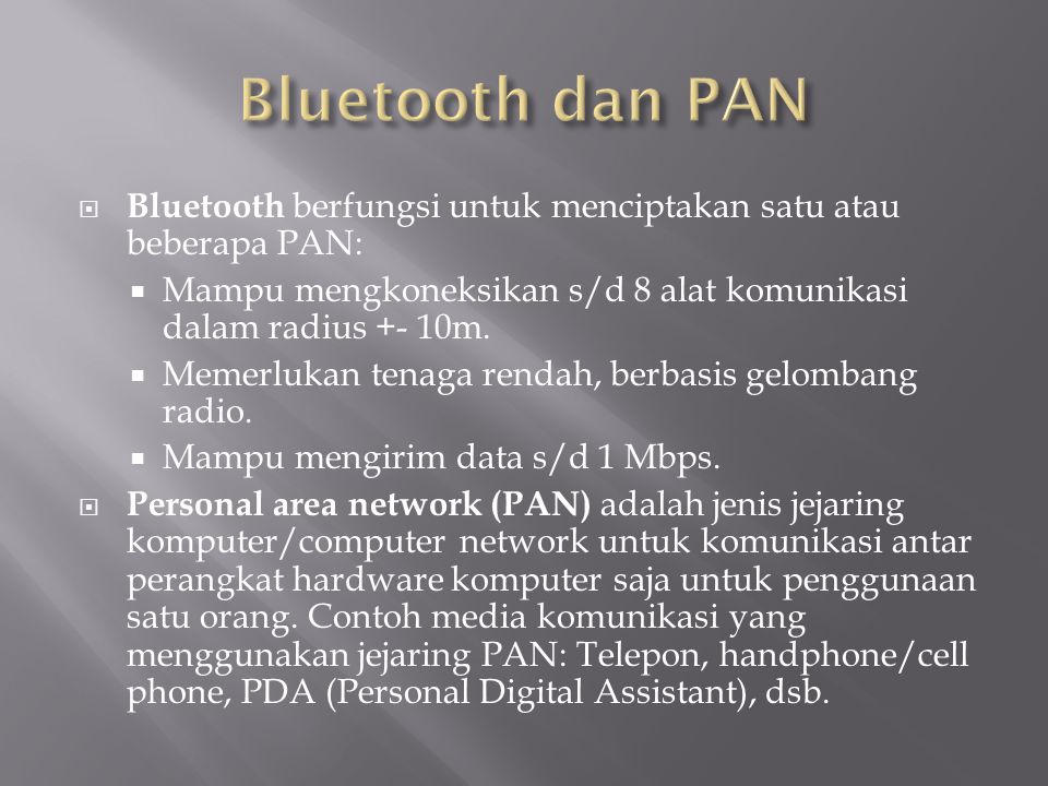 Bluetooth pan