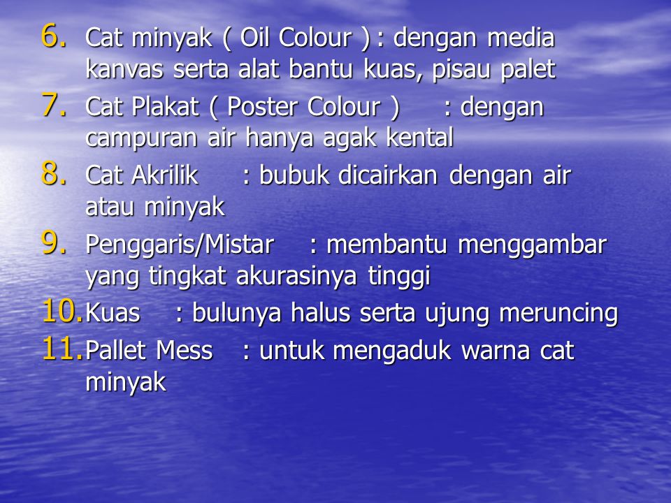 Cat minyak ( Oil Colour )