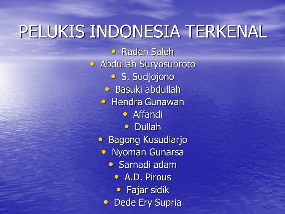 PELUKIS INDONESIA TERKENAL