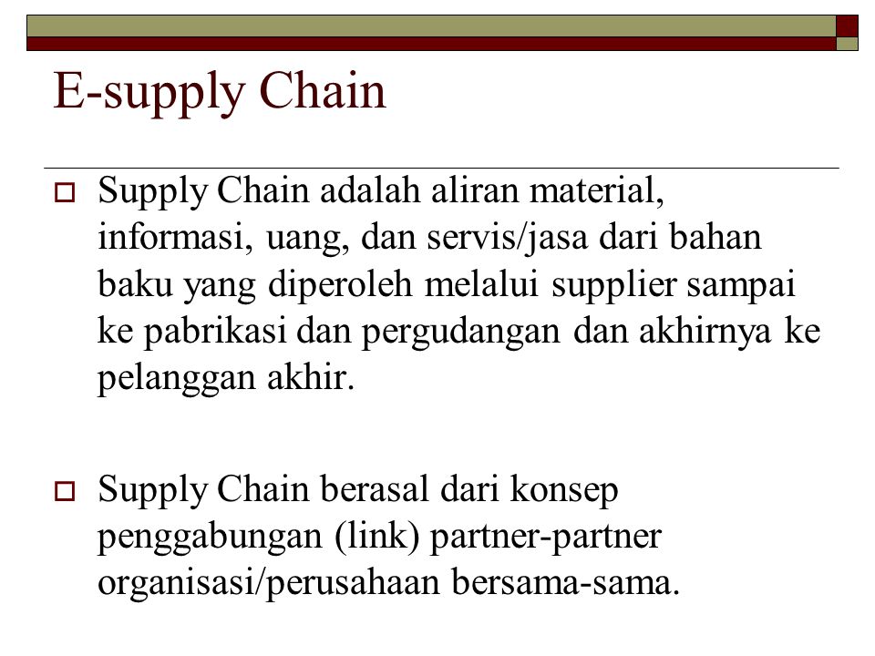 E-supply Chain