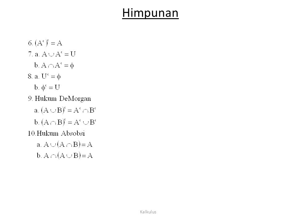 Himpunan Kalkulus