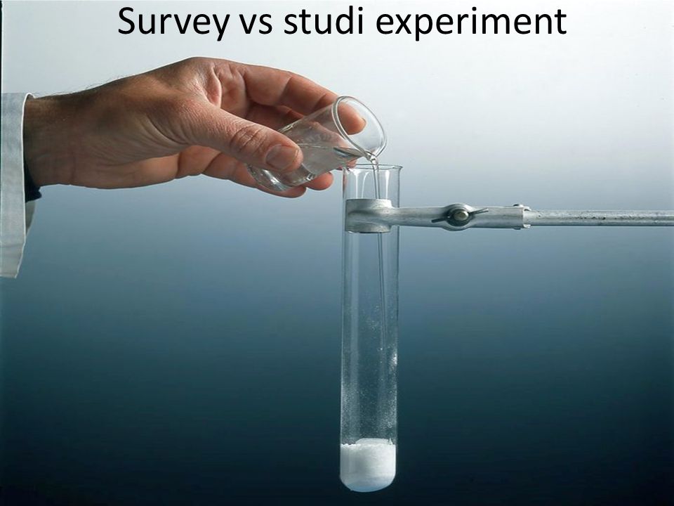 Survey vs studi experiment
