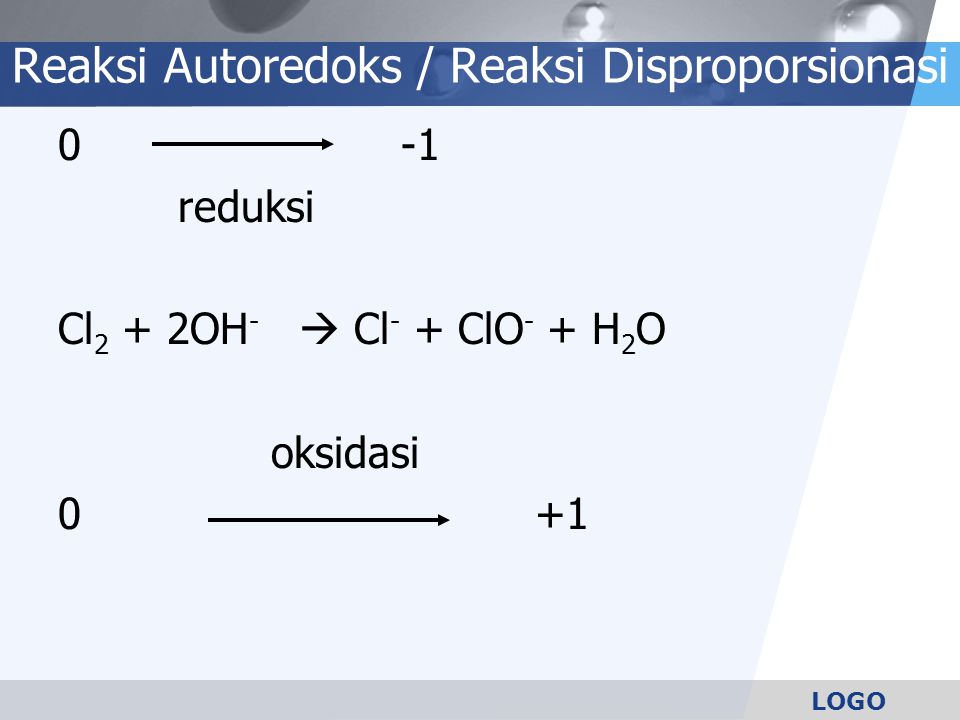 Reaksi Autoredoks / Reaksi Disproporsionasi