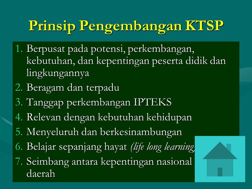 Prinsip Pengembangan KTSP