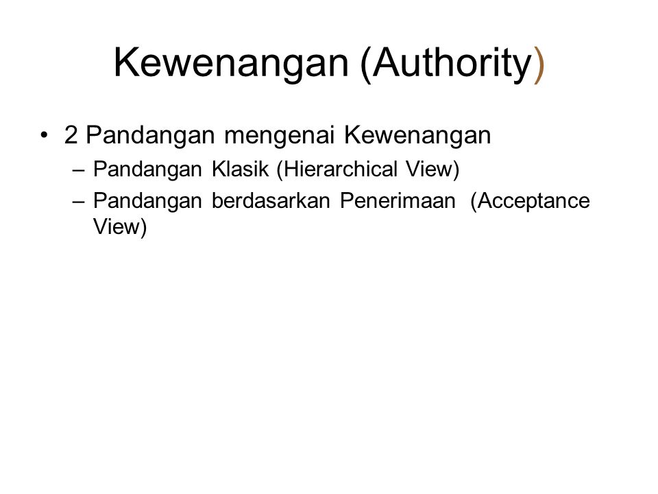 Kewenangan (Authority)