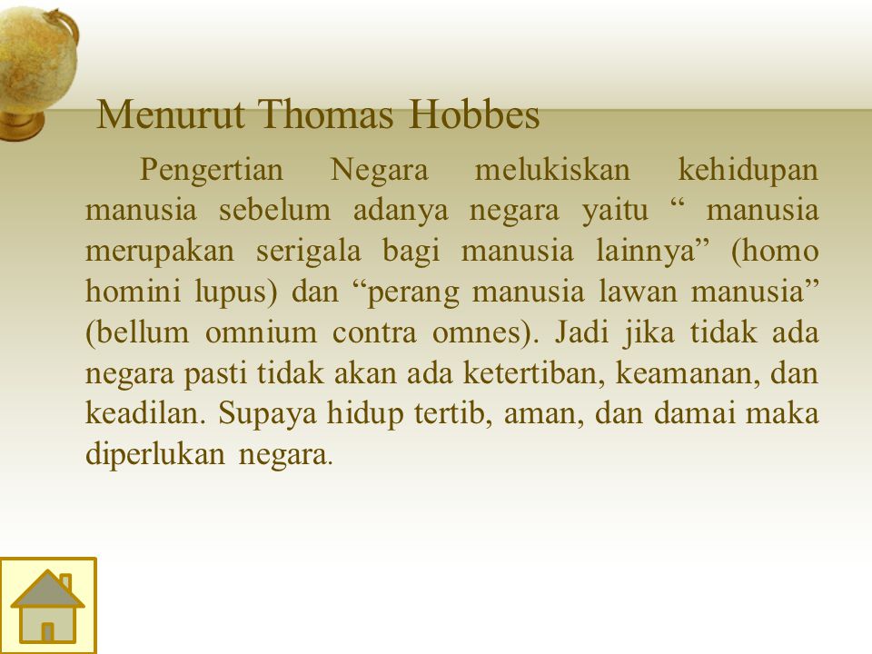 Menurut Thomas Hobbes