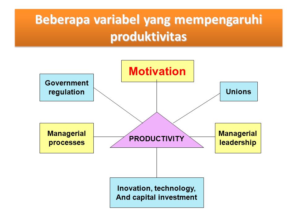 Beberapa variabel yang mempengaruhi produktivitas