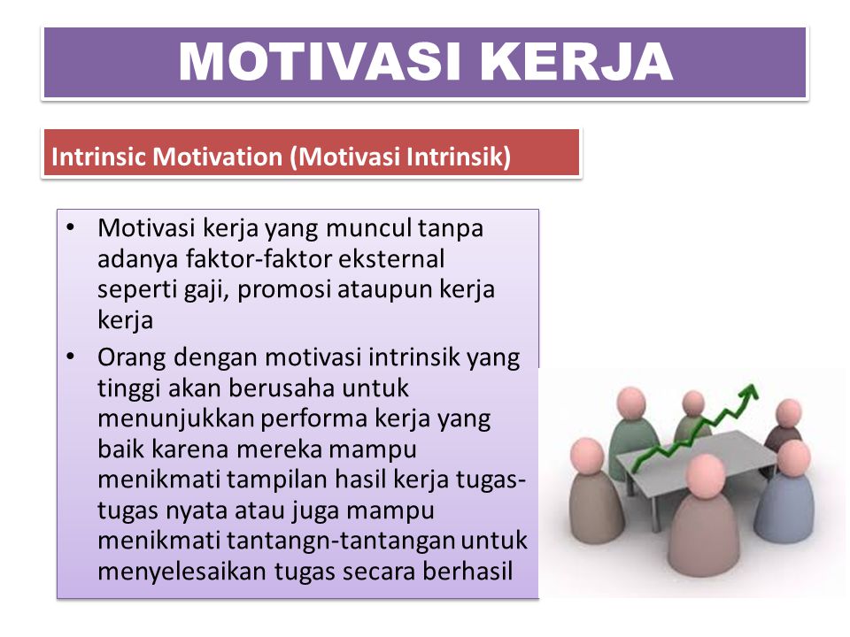 MOTIVASI KERJA Intrinsic Motivation (Motivasi Intrinsik)