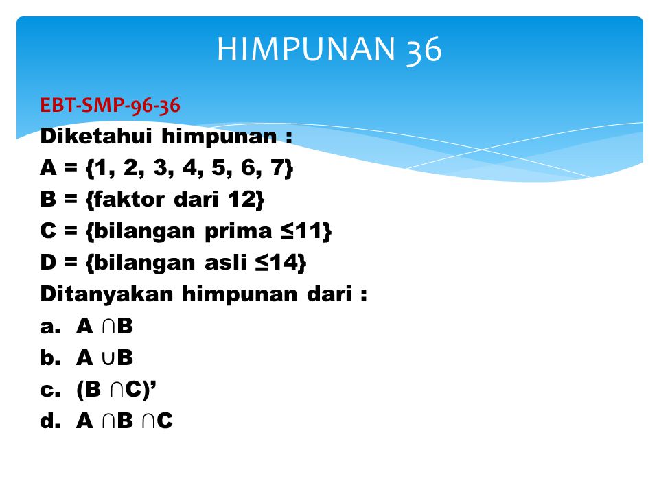 HIMPUNAN 36