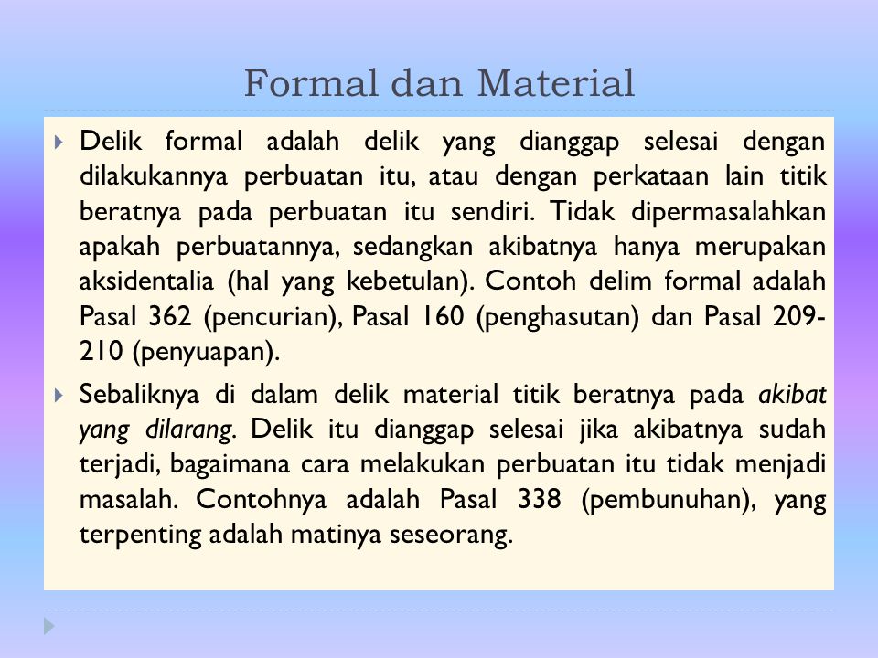 Formal dan Material