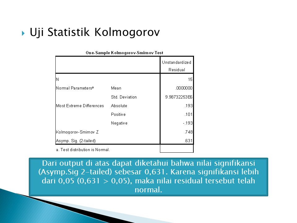 Uji Statistik Kolmogorov
