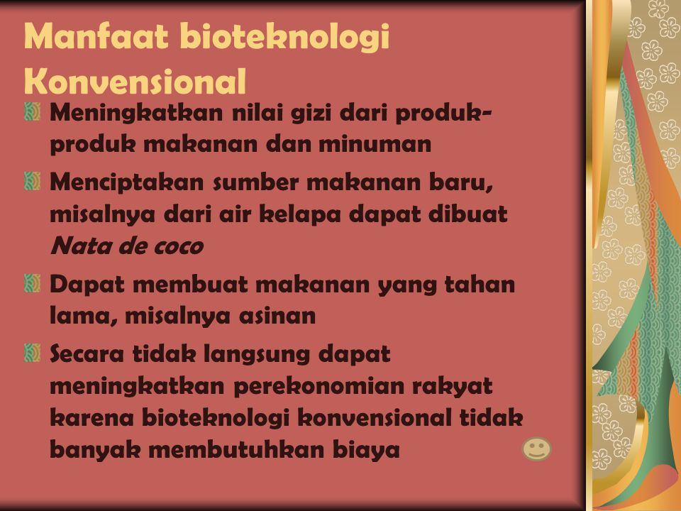 Manfaat bioteknologi Konvensional