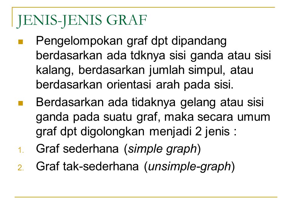 JENIS-JENIS GRAF
