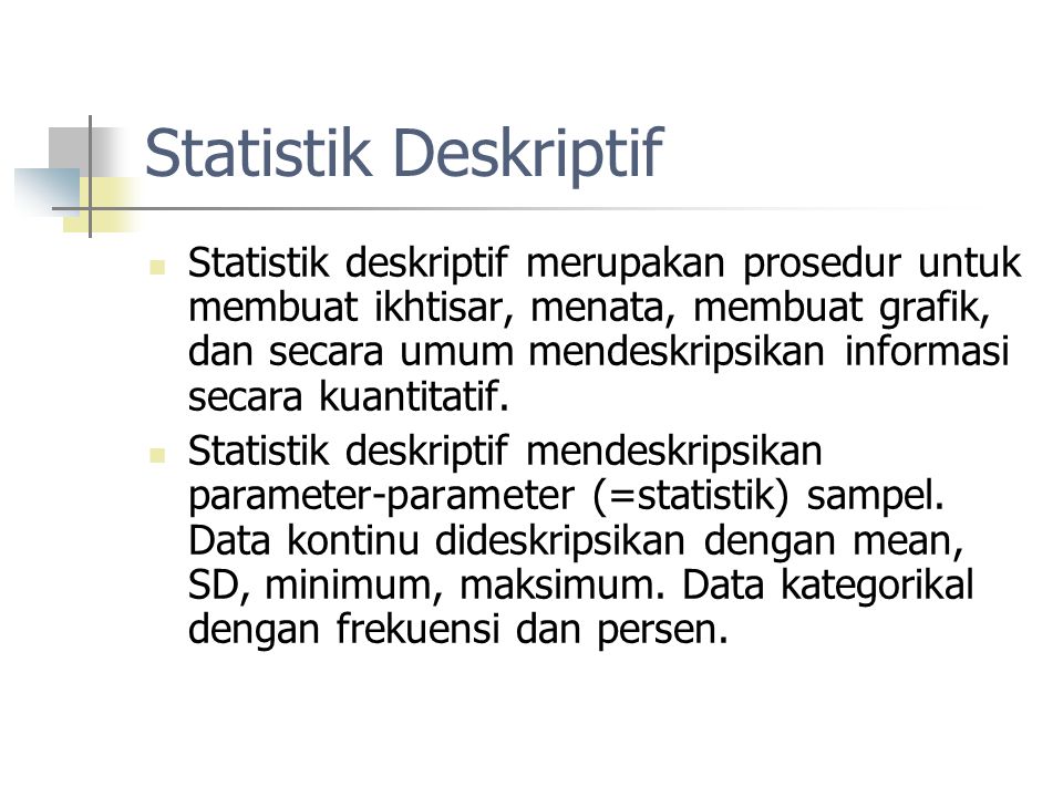 Jenis Statistik Berdasarkan Kegunaan Ppt Download