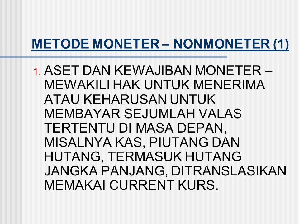 METODE MONETER – NONMONETER (1)