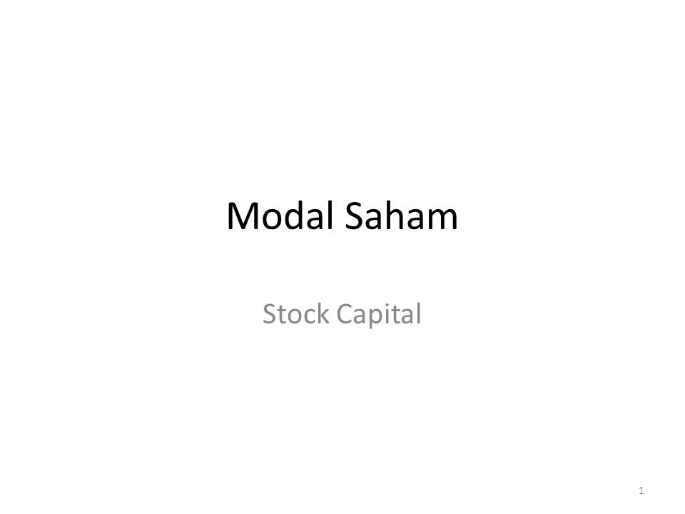 Modal Saham Stock Capital
