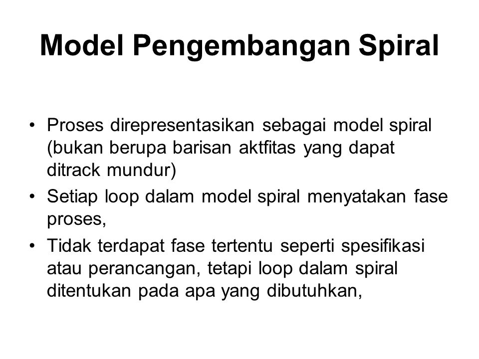 Model Pengembangan Spiral