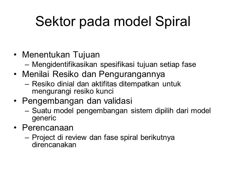 Sektor pada model Spiral