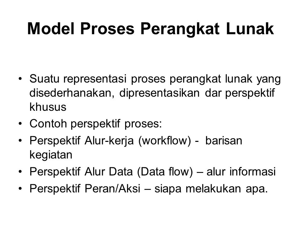 Model Proses Perangkat Lunak