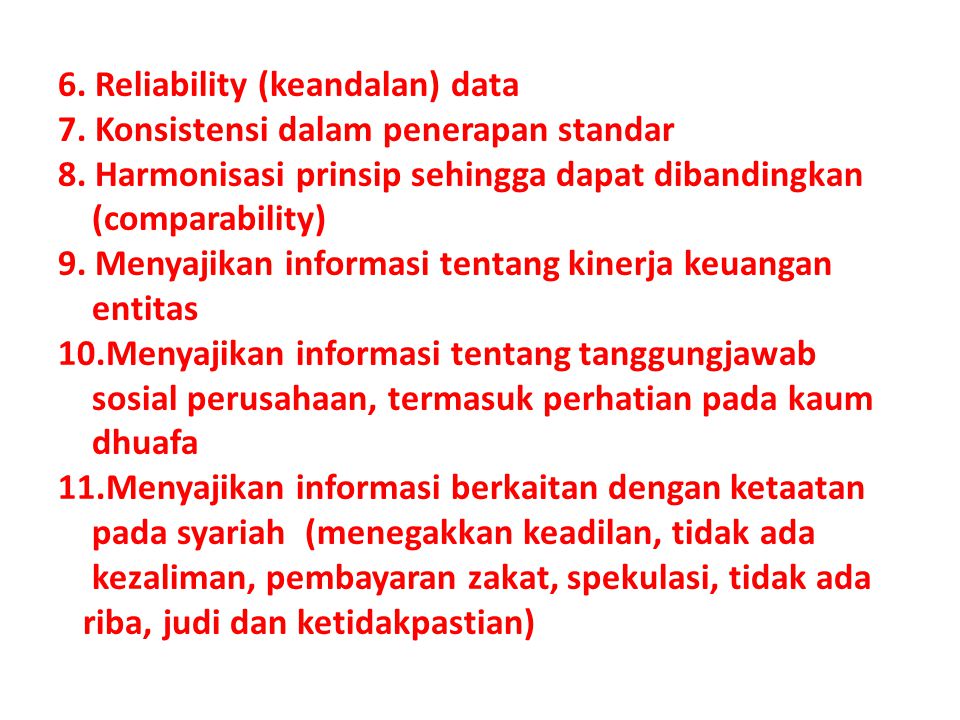 6. Reliability (keandalan) data 7