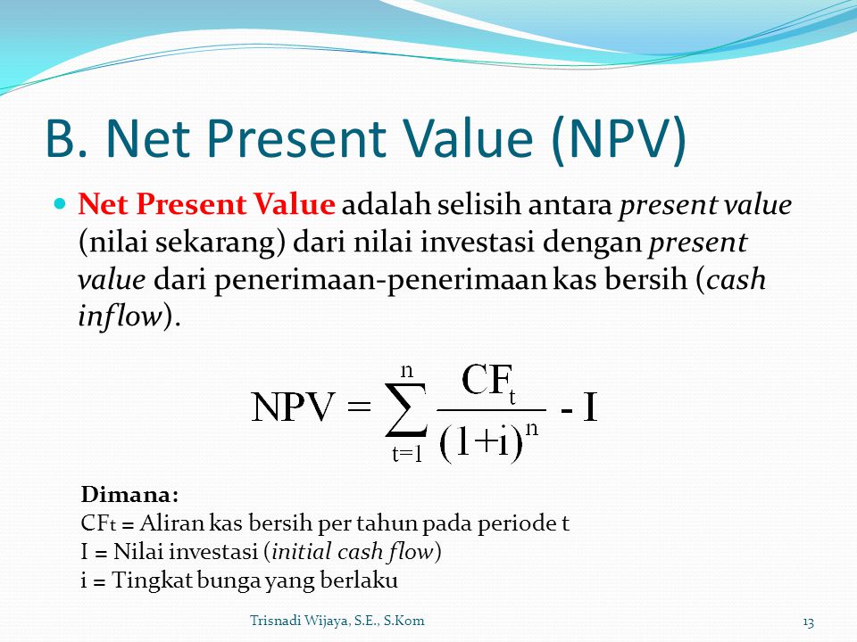 B. Net Present Value (NPV)