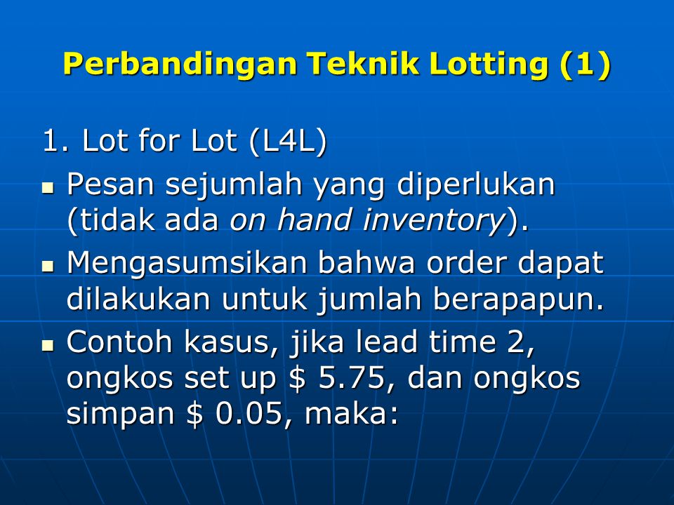 Perbandingan Teknik Lotting (1)