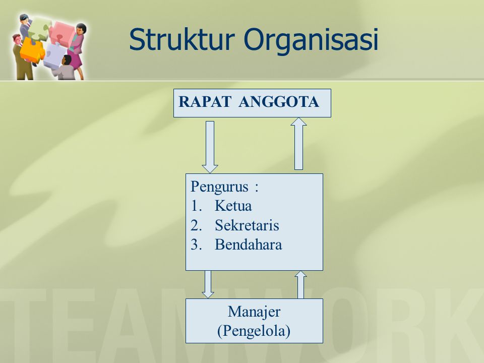 Struktur Organisasi RAPAT ANGGOTA Pengurus : Ketua Sekretaris