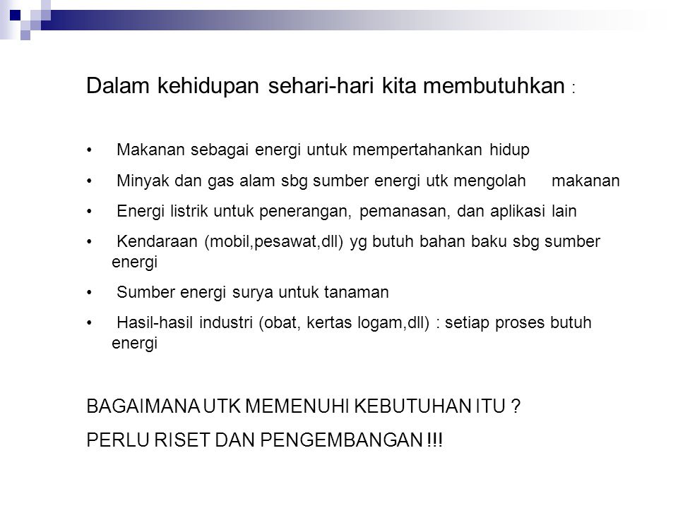 Tabel Bentuk Perubahan Energi Dan Contoh Dalam Kehidupan Sehari Hari ...