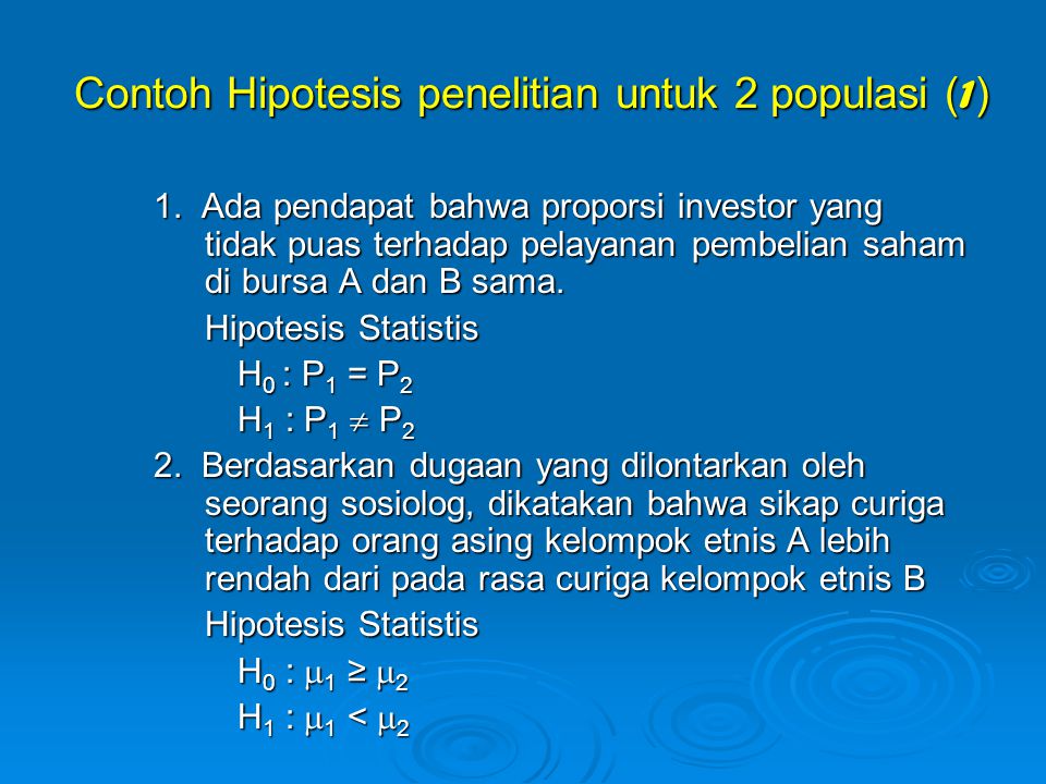 Contoh Hipotesis penelitian untuk 2 populasi (1)