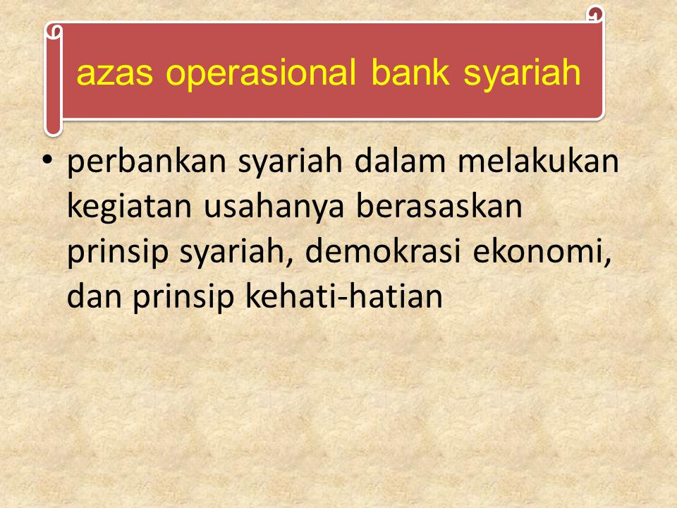 azas operasional bank syariah