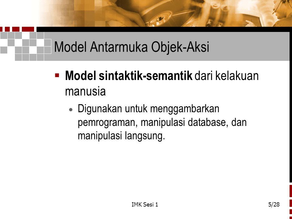 Model Antarmuka Objek-Aksi