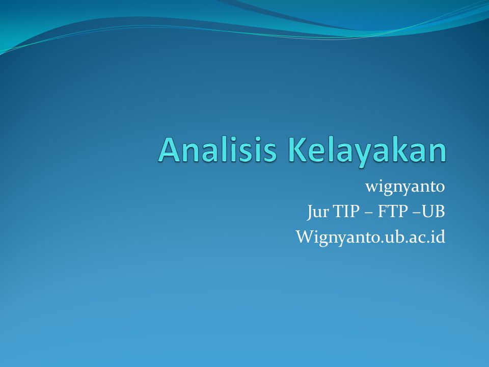 wignyanto Jur TIP – FTP –UB Wignyanto.ub.ac.id