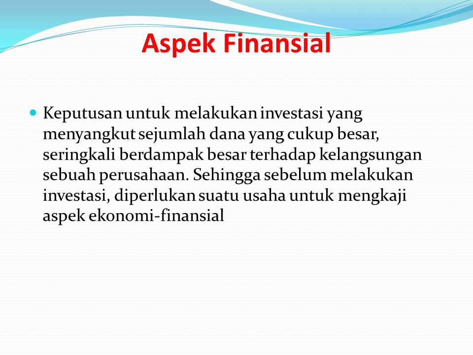 Aspek Finansial