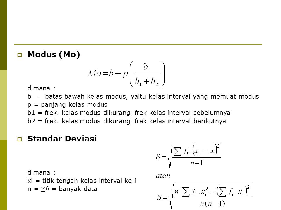 Daftar Distribusi Frekuensi Ppt Download