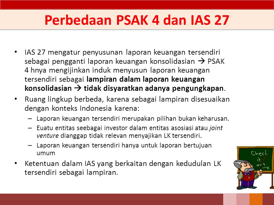 Perbedaan PSAK 4 dan IAS 27