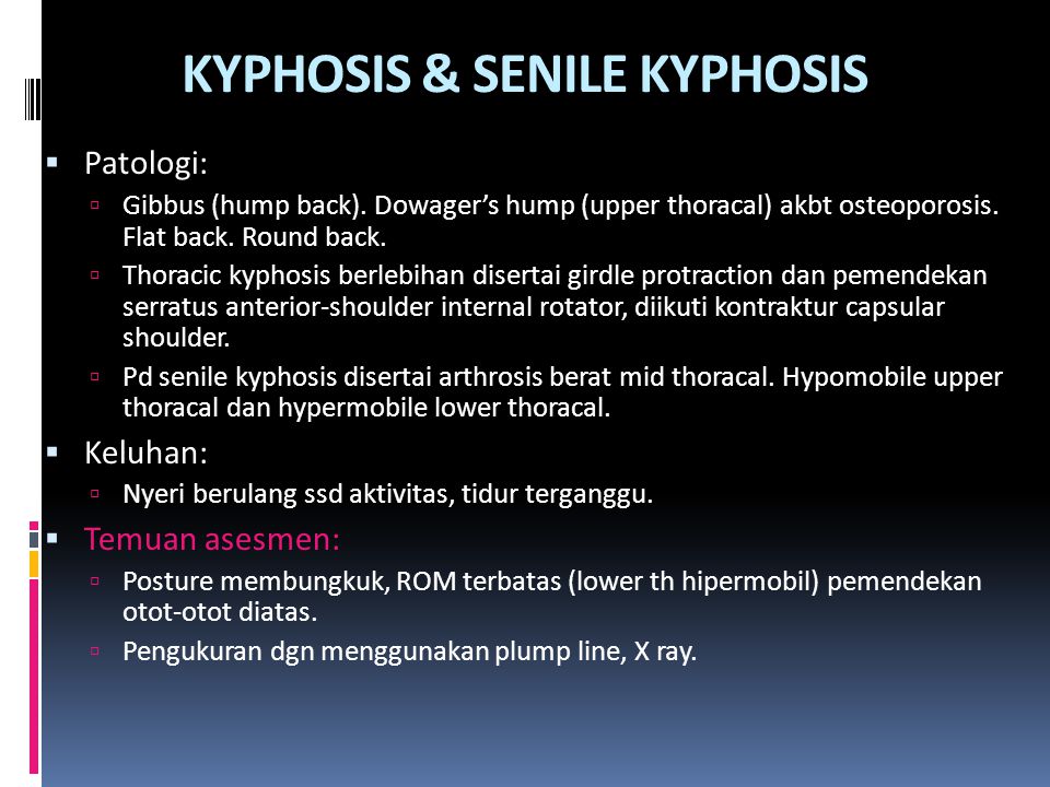 KYPHOSIS & SENILE KYPHOSIS