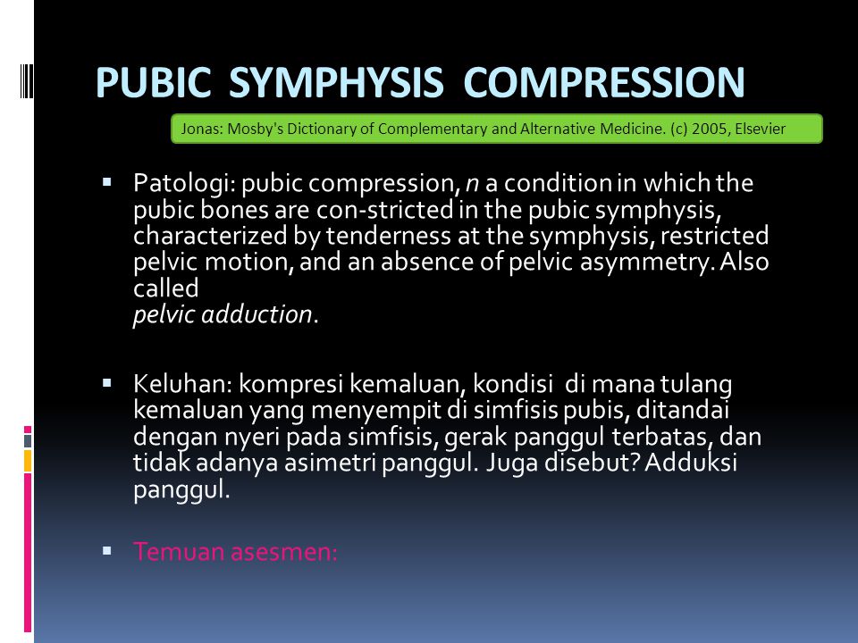 PUBIC SYMPHYSIS COMPRESSION