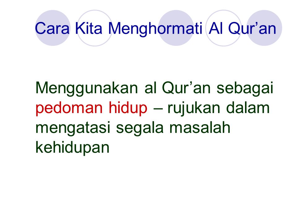 Cara Kita Menghormati Al Qur’an