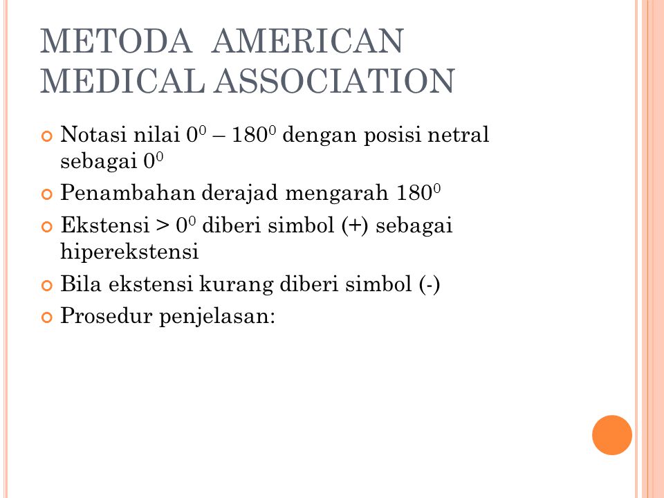 METODA AMERICAN MEDICAL ASSOCIATION