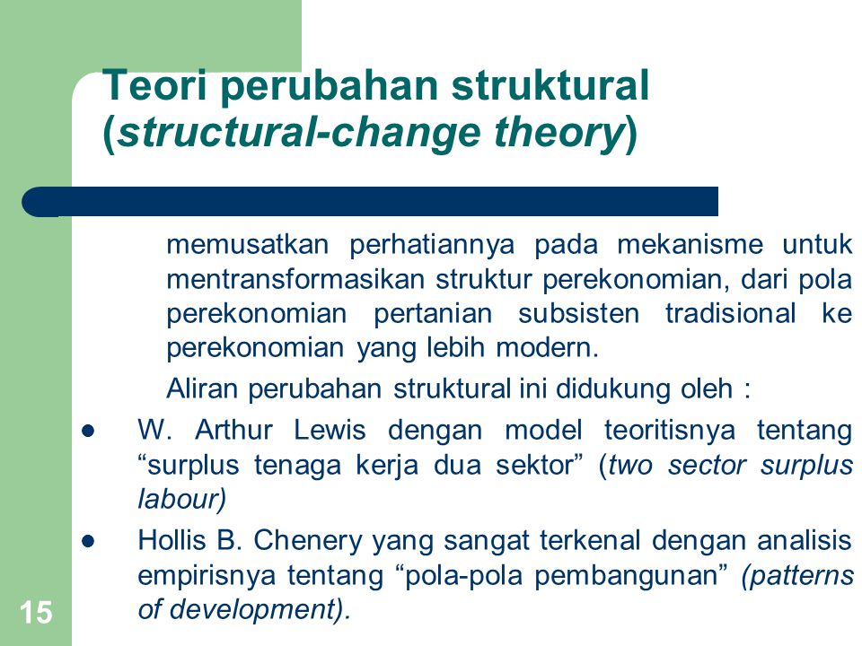 Teori perubahan struktural (structural-change theory)