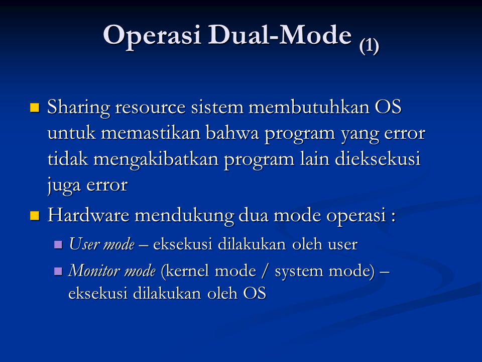 Operasi Dual-Mode (1)