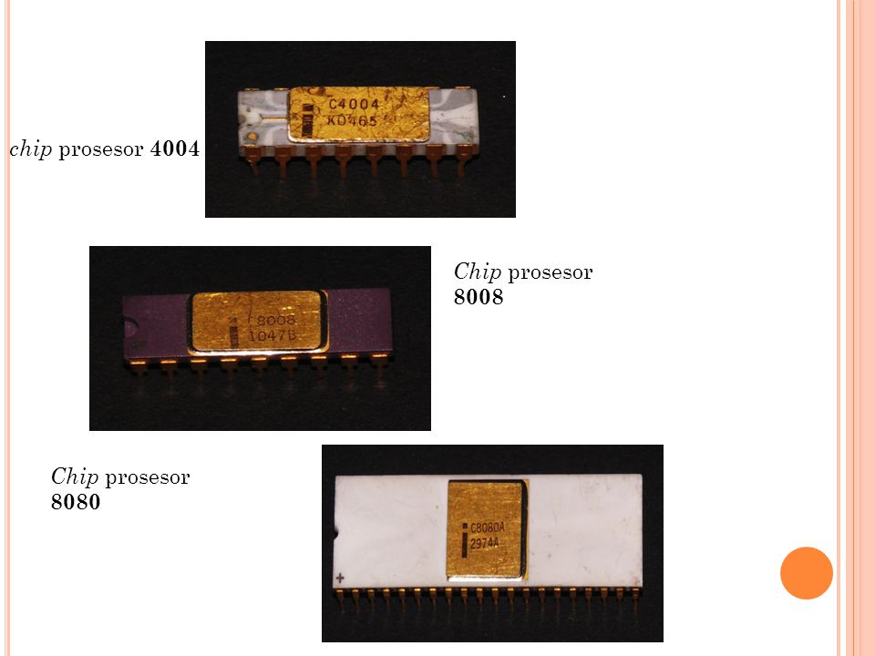 chip prosesor 4004 Chip prosesor 8008 Chip prosesor 8080